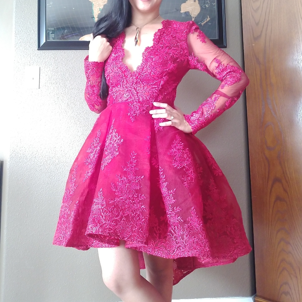 AMMO Fit & Flare Embroidered Floral Dress